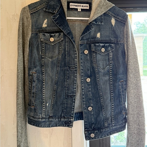 Express Jackets & Blazers - Express Denim Jacket with Gray Accents‎